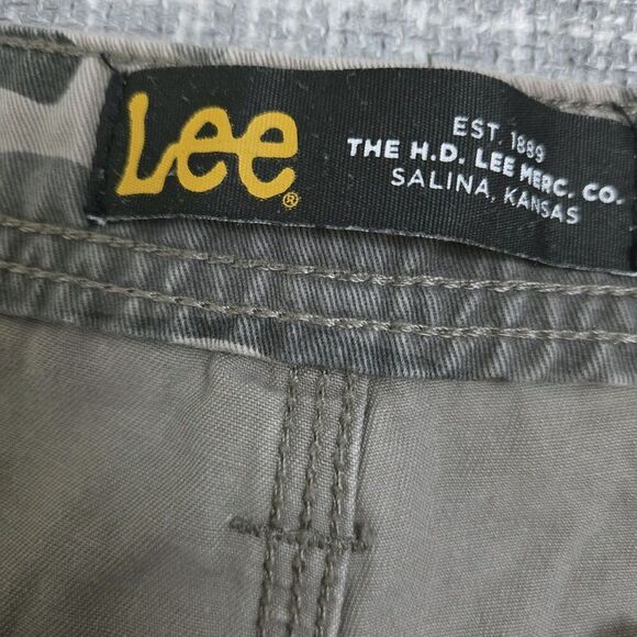 Lee Cargo Short Rugged Canvas Tech Pocket Green/Tan Camo Men's 40 SEE DESC - Picture 8 of 12